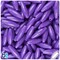 BeadTin Dark Lilac Opaque 19mm Spaghetti Plastic Craft Beads (150pcs)